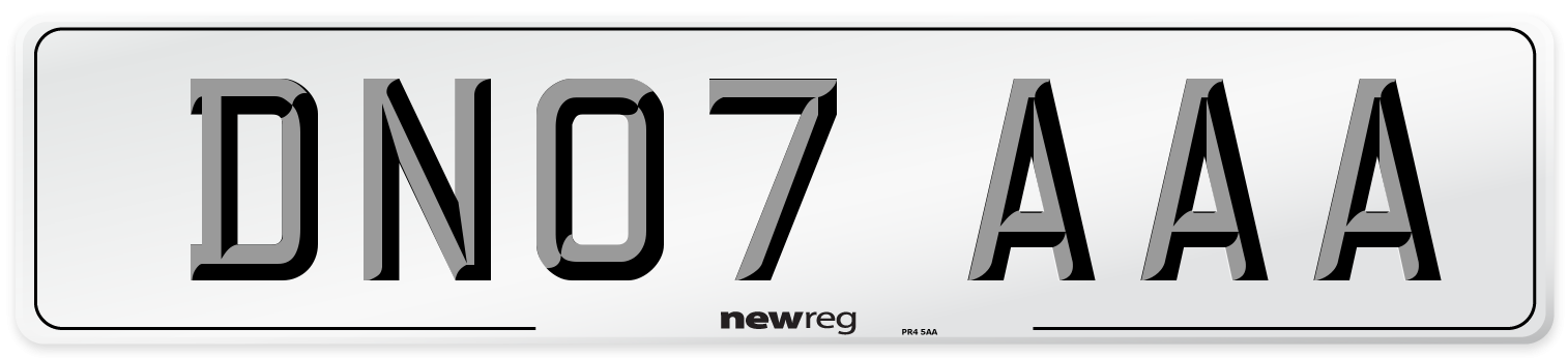 DN07 AAA Number Plate from New Reg